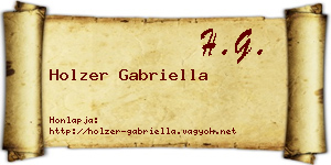 Holzer Gabriella névjegykártya